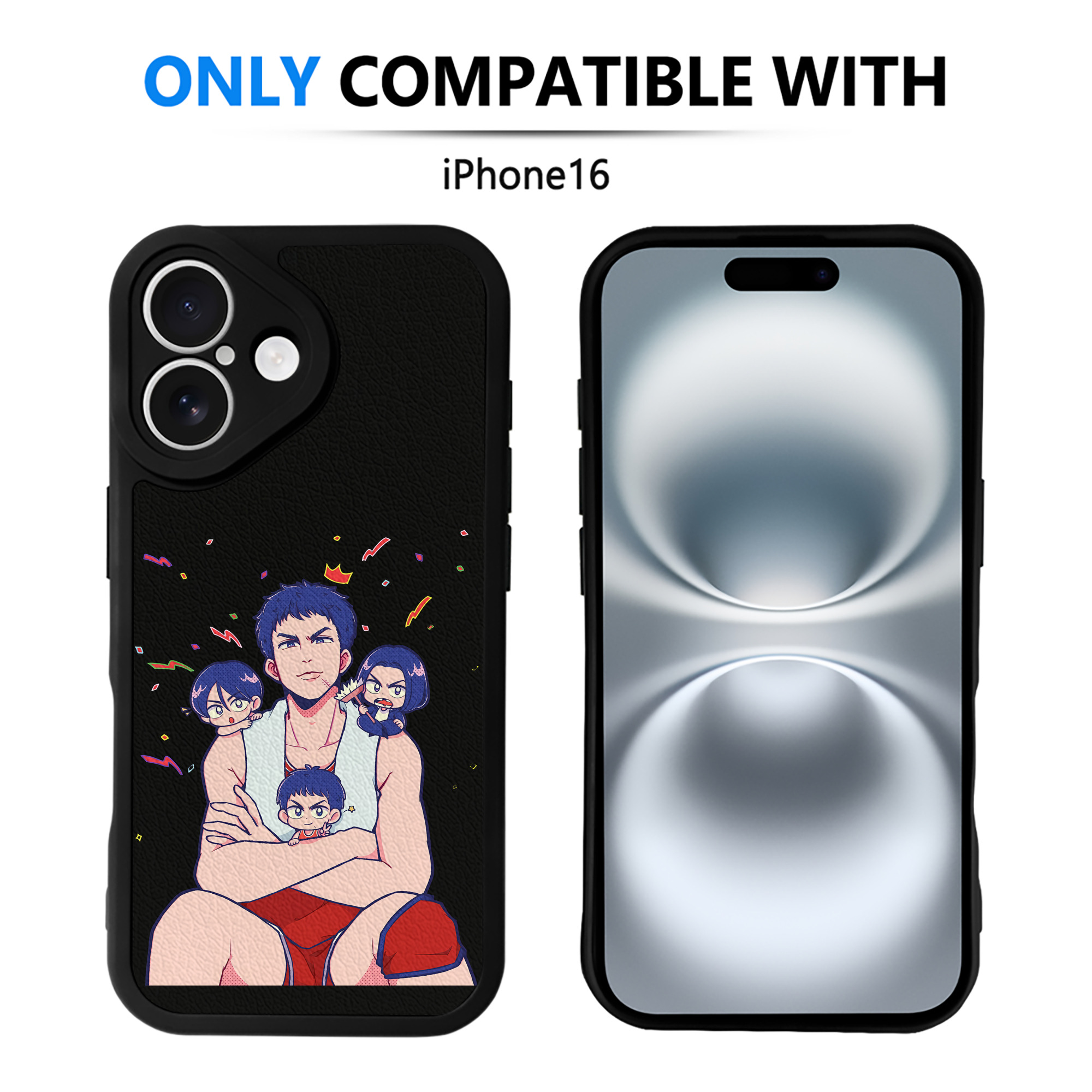 （画像用） SLAM DUNK／スラムダンク 【iPhone 16シリーズ対応】シリコンスマホケース（レザー調） 材質：シリコン